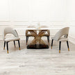 New Orion Gold Luxury Italian 1.8m White Marble Stone Dining Table +6 Chairs Set