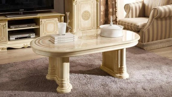Stunning Greta Italian Coffee Table Cream/Gold Tutto Mobili Was £499 Now £389