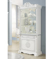 Greta Stunning Italian High Gloss 2 Doors Vitrine/Cabinet White/silver £999