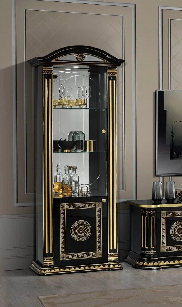 New Aurora Italian High Gloss Single Doors Cabinet / Vitrine H2O Design
