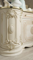 New Stunning Greta Italian 4 Door Display Cabinet Beige/Gold Tutto mobili Comp
