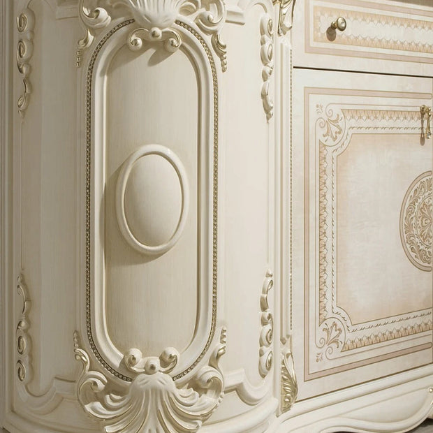 New Stunning Greta Italian 4 Door Display Cabinet Beige/Gold Tutto mobili Comp