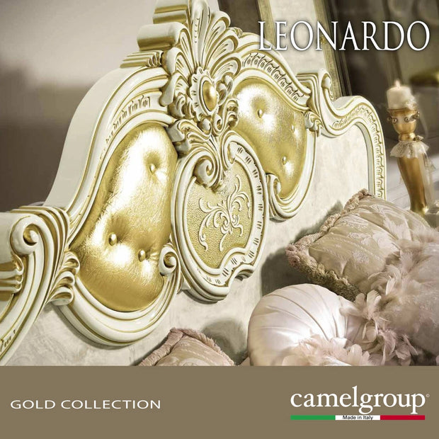 Luxury Leonardo Italian Bedroom Furniture set Ivory-Gold Camel Group-OFFER £2699