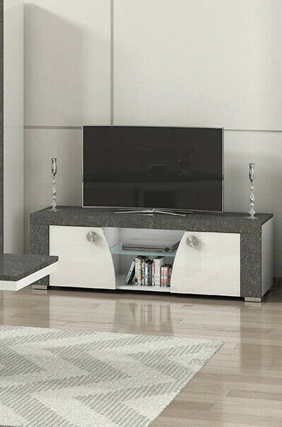 Linux Grey/White Italian H/Gloss Lounge/Living Room Furniture From San Martino