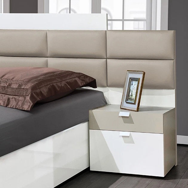 Beautiful SVETLANA Italian Bedroom Set Beige with (LARGE SLIDING WARDROBE)