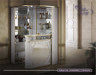 Tiffanie Italian Luxury High Gloss Beige & Gold Corner Bar Unit H2O Design £1399