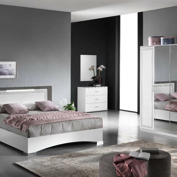Safira High Glossy 4 Doors Italian Bedroom Set OUR PRICE £1199