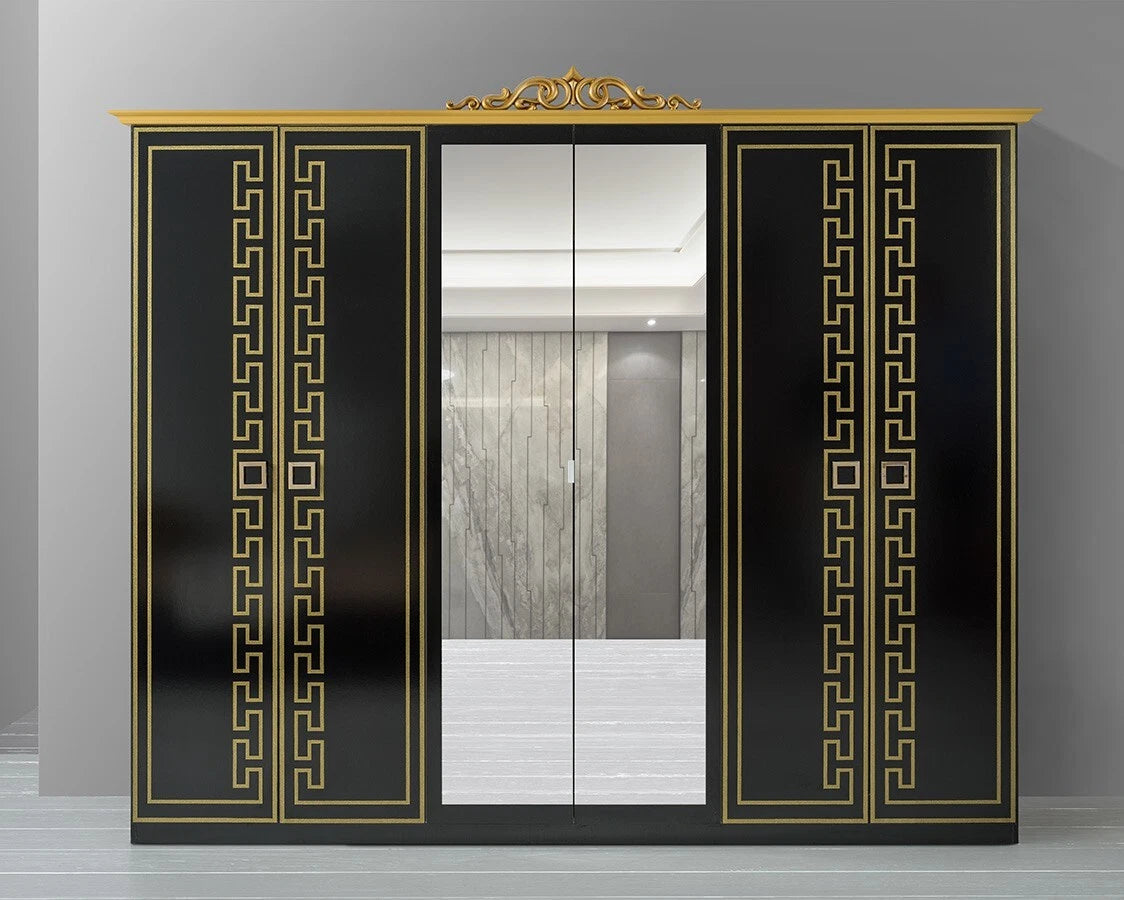 Beautiful Olymp Italian Bedroom Set With Large 6 Door Wardrobe for Price of 4