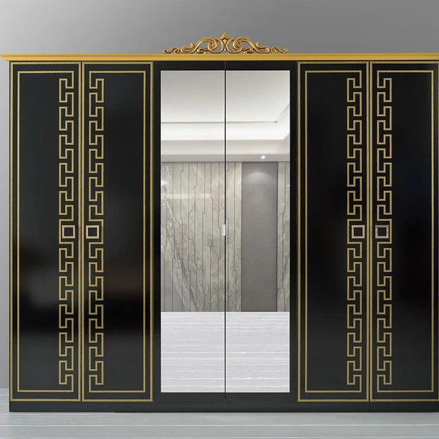 Beautiful Olymp Italian Bedroom Set With Large 6 Door Wardrobe for Price of 4