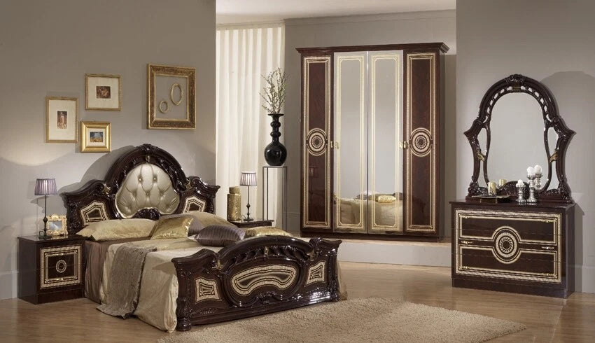 Ben Company Sara 4 Doors Italian High Gloss Padded Headboard Bedroom Set £1899