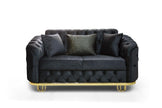 Almira Stunning Chesterfield Plush Velvet Deep Button Design Exclusive Sofa set