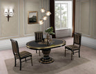 New Design Rosella Italian dining table Black/Gold With 4xChairs by H2O Design