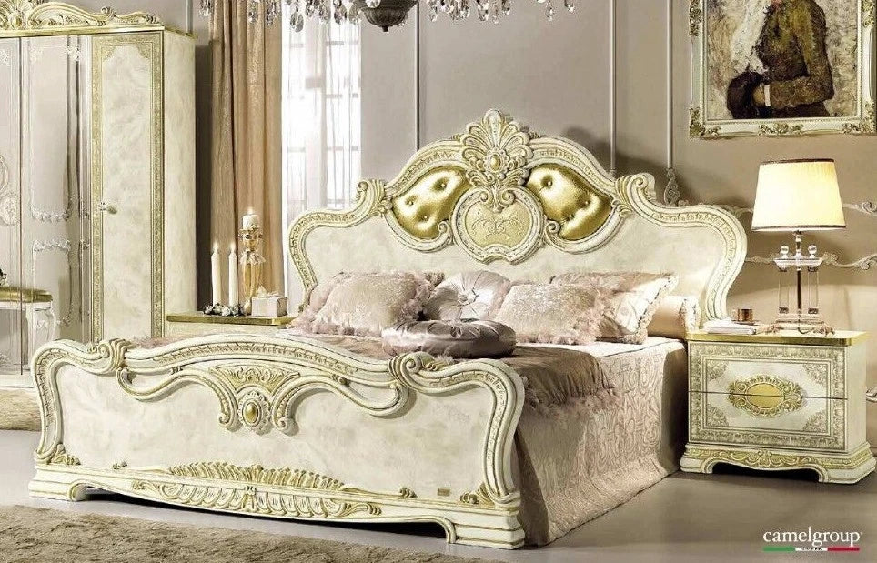Leonardo Italian Ivory/Gold Bedroom Set or Separatly Items by Camel Group Italy
