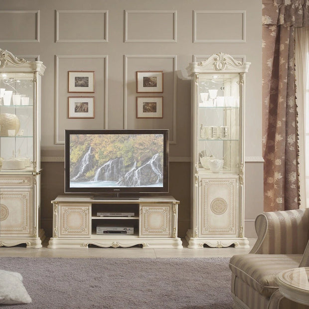 New Stunnung Greta Italian Beautiful TV Cabinet Cream/Gold Tutto Mobili
