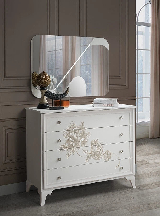 Beautiful Modern Peona Italian Bedroom Set STORAGE + LARGE SLIDING WARDROBE