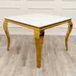 Louis Luxury Italian 1m 1.4m 1.6m 1.8m 2m White Glass Gold Dining Table