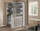 Tiffanie Italian Luxury High Gloss Beige & Gold Corner Bar Unit H2O Design