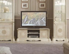 New Stunnung Greta Italian Beautiful TV Cabinet White/Silver Chrome Tutto Mobili