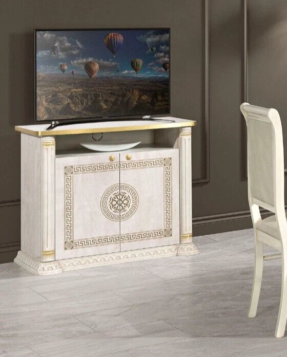 Aurora Versa Design Italian High Gloss White/Silver HiFi UNIT H2O Design