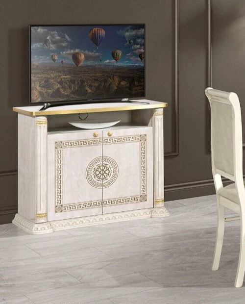 Aurora Versa Design Italian High Gloss White/Silver HiFi UNIT H2O Design