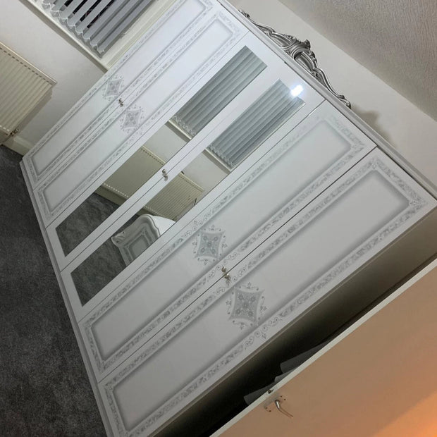 Luisa Luxury High Gloss Italian 6 Door Bedroom Set OFFER Now £1099 (RRP£1599)