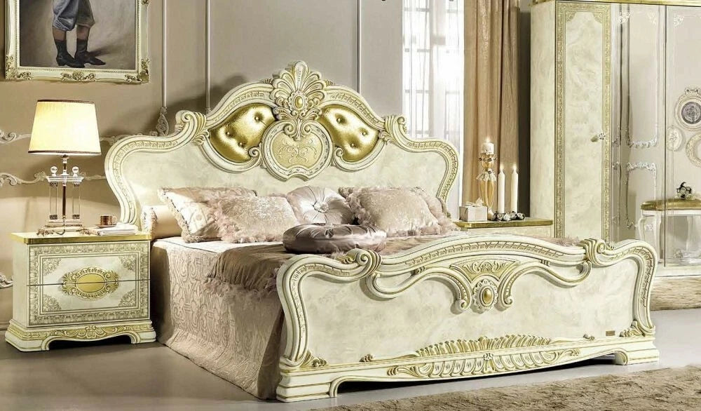 Leonardo Italian Ivory/Gold Bedroom Set or Separatly Items by Camel Group Italy