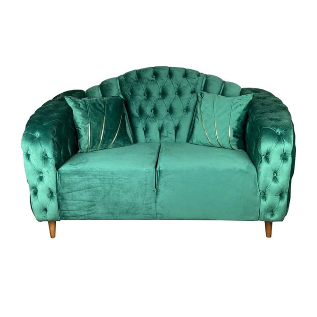 New Dora Chesterfield Plush Velvet Sofa Deep Button Design Exclusive Sofa