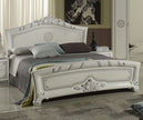 Stunning Greta White/Silver Finish Bedroom Set with 4 Door Wardrobe Tuttomobili