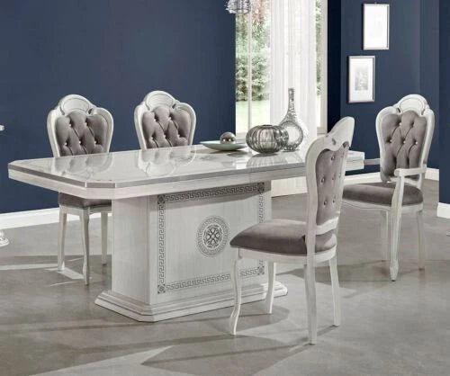 Aurora Italian High Gloss Large Ext-Dining Table +6 Brigitte Chairs H2O Design